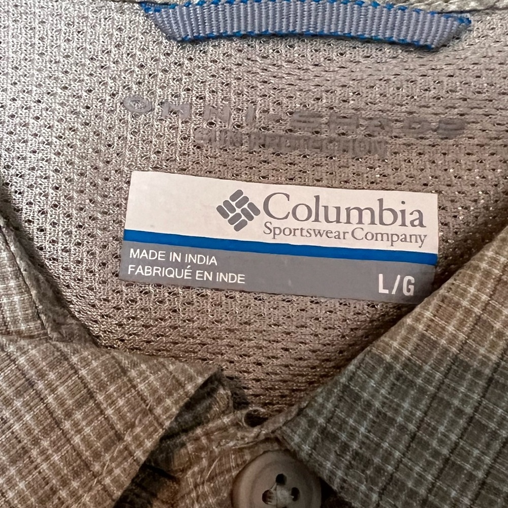 Brown and Tan Columbia Fishing Shirt